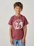 T-shirt voor jongens met print blauwgroen+gemêleerd wit+middenblauw+mintgroen+okergeel+olijf+terracotta - vertbaudet enfant 