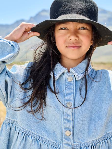 Denim jurk voor meisjes double stone - vertbaudet enfant 