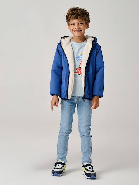 Skinny jeans met verstelbare taille voor jongens double stone+stone - vertbaudet enfant 