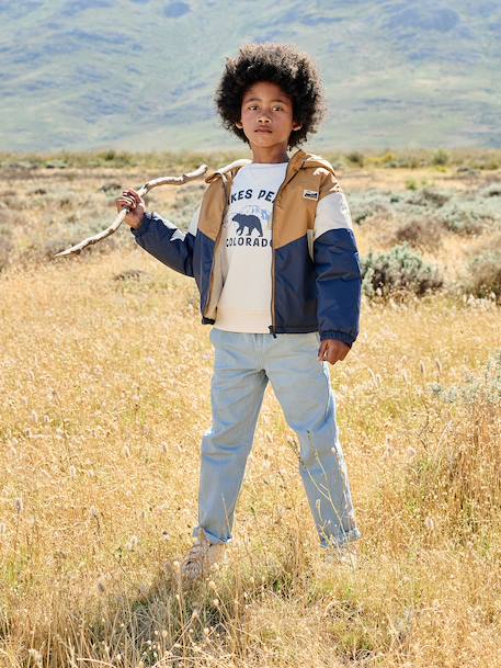 Eenvoudig aan te trekken jongensbroek met rechte pasvorm beige+middenblauw+nachtblauw+saliegroen+terracotta - vertbaudet enfant 