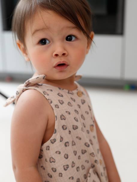 Combishort babymeisjes met print beige - vertbaudet enfant 
