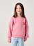 Basic meisjessweater met motief antraciet+donkerpaars+inktblauw+koraal+pioenroos+salie+vanille - vertbaudet enfant 