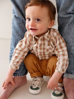 Baby-Overhemd, blouse-Hemd babyjongen katoengaas