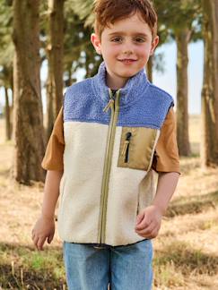 Jongens-Sweater voor jongens zonder mouwen in sherpa