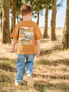 -T-shirt met korte mouwen en motief voor jongens