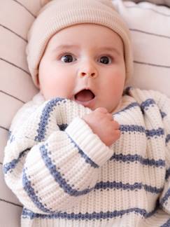Baby-Trui, vest, sweater-Marine trui voor baby's met opening aan de achterkant