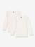 Set van 2 t-shirts met lange mouwen PETIT BATEAU wit - vertbaudet enfant 
