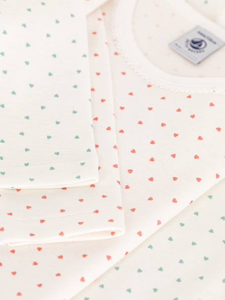 Set van 2 t-shirts met lange mouwen PETIT BATEAU wit - vertbaudet enfant 