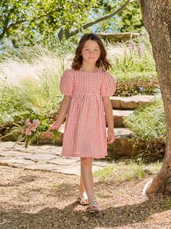 -Jurk meisjes Vichy knopen rug