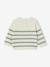 Gestreept baby trui van tricot karamel+marineblauw+saliegroen - vertbaudet enfant 