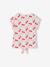 Gestreept T-shirt voor meisjes met sierstrik lavendel+rozen+wit - vertbaudet enfant 
