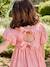 Jurk meisjes Vichy knopen rug koraal - vertbaudet enfant 