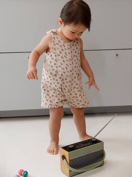 Combishort babymeisjes met print beige - vertbaudet enfant 