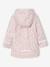 Regenjas voor meisjes met capuchon en sherpa voering antraciet+indigoblauw+meerkleurig - vertbaudet enfant 