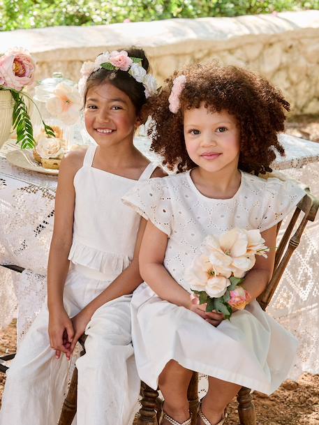 Set broek hemdje bretels wit - vertbaudet enfant 