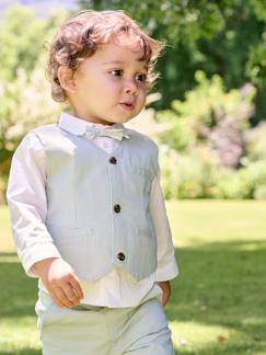 Baby-Overhemd, blouse-Babyset overhemd, gilet en vlinderdas