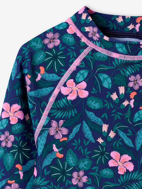UV-werend badpak voor meisjes marineblauw - vertbaudet enfant 