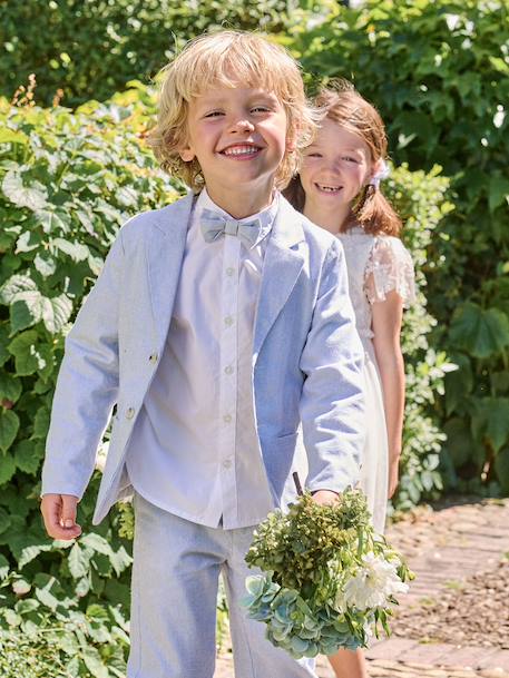 Ceremonieset voor jongens, 4-delig hemelsblauw - vertbaudet enfant 