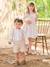 Feestelijke set met overhemd + korte broek voor baby beige+saliegroen - vertbaudet enfant 