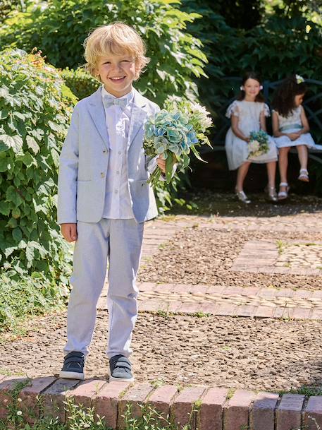 Ceremonieset voor jongens, 4-delig hemelsblauw - vertbaudet enfant 