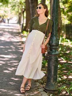 -Zwangerschaps- en voedingsblouse met linnen ENVIE DE FRAISE 