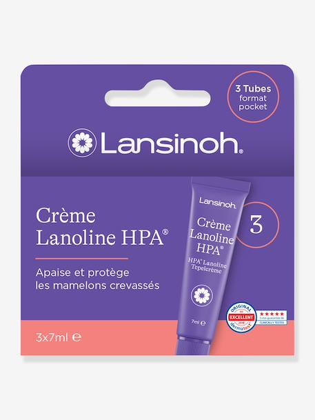 Borstvoedingscrème HPA LANSINOH Lanoline, 3 x 7 ml tubes wit - vertbaudet enfant 