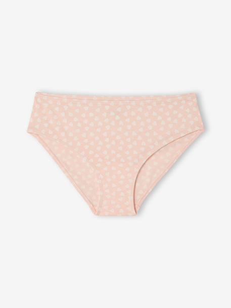 Set van 7 slipjes for girls hart biologisch katoen fuchsia - vertbaudet enfant 