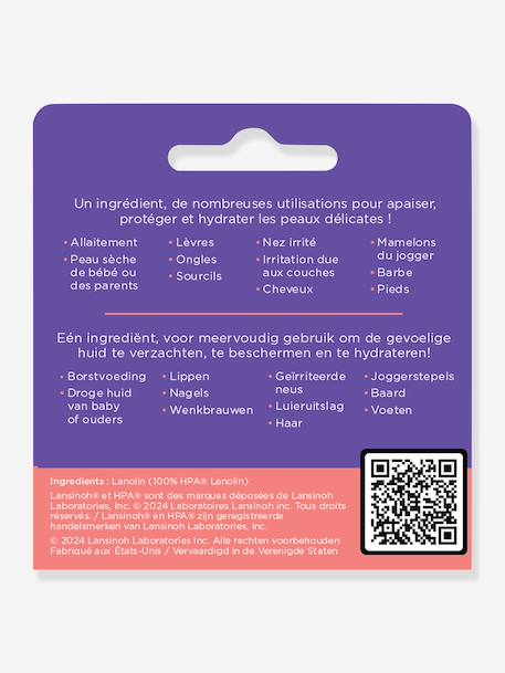 Borstvoedingscrème HPA LANSINOH Lanoline, 3 x 7 ml tubes wit - vertbaudet enfant 