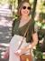 Zwangerschaps- en voedingsblouse met linnen ENVIE DE FRAISE beige+kaki - vertbaudet enfant 