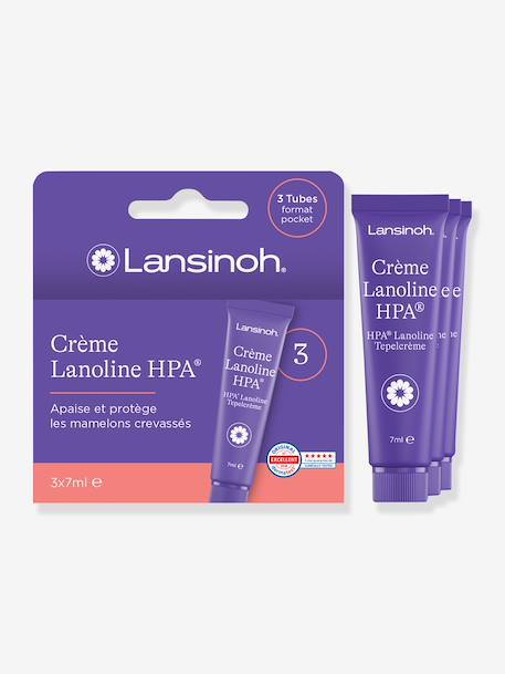 Borstvoedingscrème HPA LANSINOH Lanoline, 3 x 7 ml tubes wit - vertbaudet enfant 