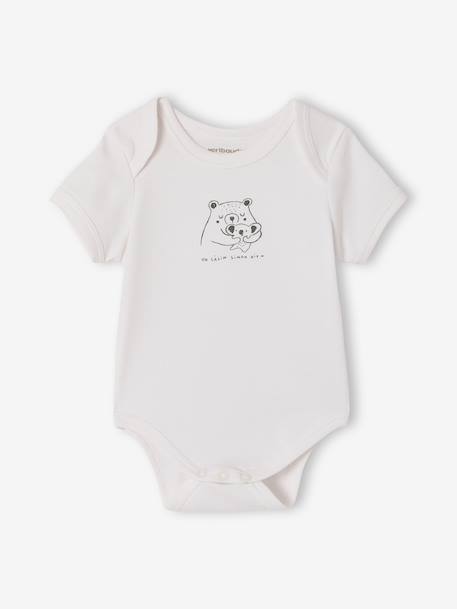 Set van 5 body's baby korte mouwen veel wit - vertbaudet enfant 