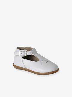 -Salomés schoenen voor babymeisjes, leer, met gesp