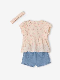 -Set short blouse babymeisje