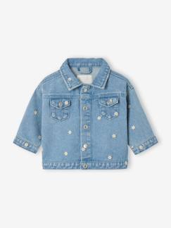 -Denim jas baby meisjes bloemen