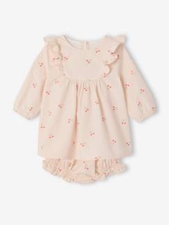 -Set van 2 stuks jurk en bloomer met kersen