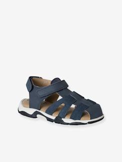 -Sandalen voor jongens van leer met gesp