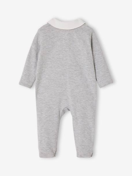 Babyslaappakje pyjama van biologisch katoen gemêleerd grijs - vertbaudet enfant 