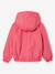 Winddichte jas met capuchon voor meisjes, gevoerd met sherpa marineblauw+rozen - vertbaudet enfant 