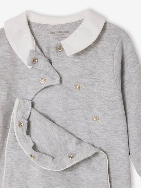 Babyslaappakje pyjama van biologisch katoen gemêleerd grijs - vertbaudet enfant 