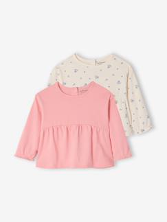 -Set van 2 T-shirts met lange mouwen baby