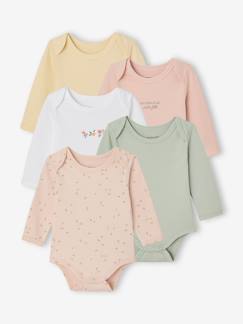 -Body's met lange mouwen voor baby's met bloemenprint