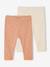 Set van 2 basic babyleggings rozen+saliegroen - vertbaudet enfant 