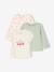 Set van 3 Basics T-shirts met lange mouwen ecru+rood, gestreept - vertbaudet enfant 