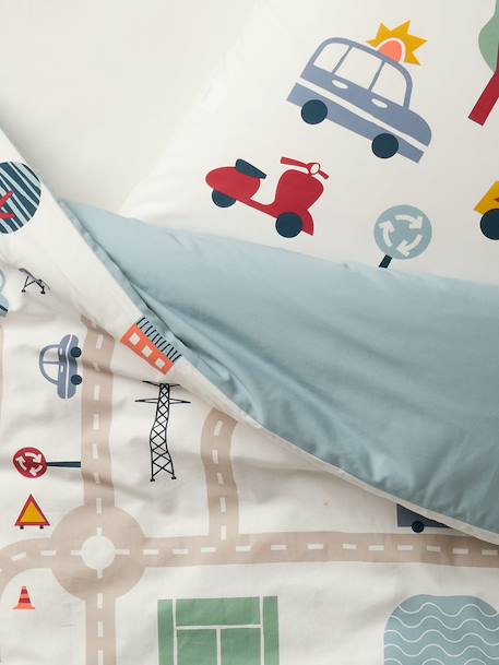 Magicouette CIRCUIT VOITURE, met gerecycled katoen wit, bedrukt - vertbaudet enfant 