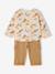 Babyset baby jongen T-shirt broek beige, bedrukt - vertbaudet enfant 