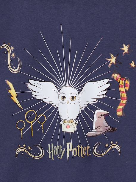 Harry Potter sweaterjurk met capuchon voor meisjes nachtblauw - vertbaudet enfant 