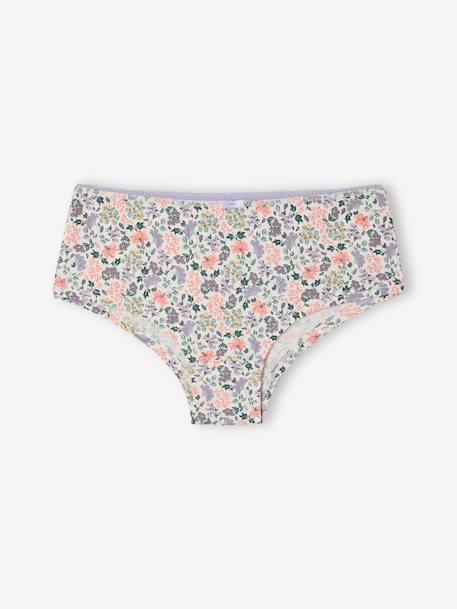 Set van 5 shorties voor meisjes saliegroen - vertbaudet enfant 