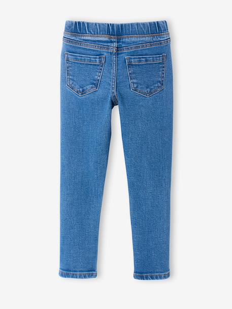 Jeans tregging voor meisjes donkerblauw+gebleekt denim+middenblauw - vertbaudet enfant 