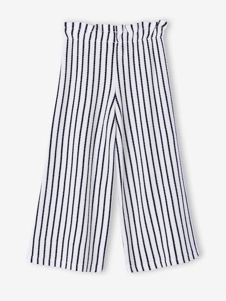 Wijde gestreepte legging van gebreide sweater blauw, gestreept+rood, gestreept - vertbaudet enfant 