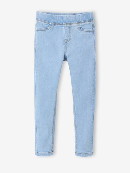 Jeans tregging voor meisjes donkerblauw+gebleekt denim+middenblauw - vertbaudet enfant 